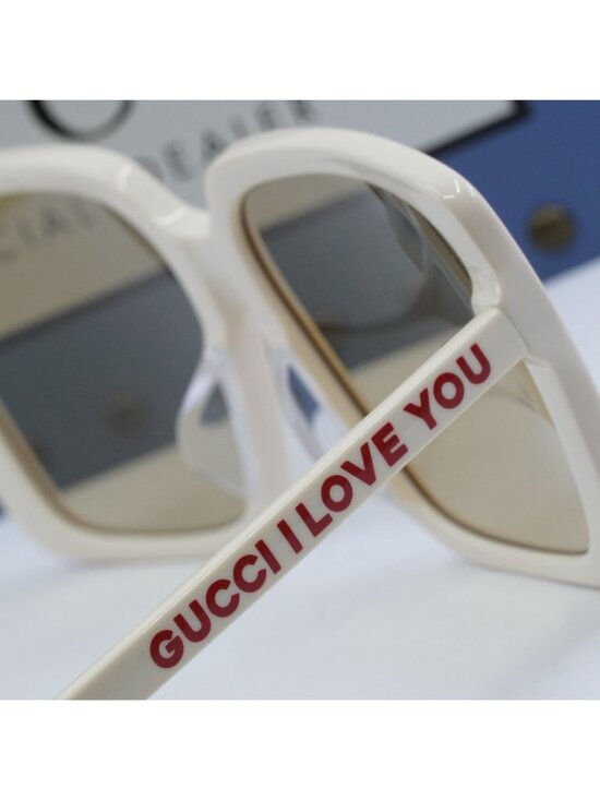 Gucci GG0567SAN 006 Square Women Sunglasses - Ivory / Brown main image 8